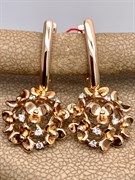 *Серьги Белый Бр цв Красное арт. 23381-100-477 (вес 5,69 г)