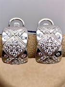 *Серьги Белый Фианит арт. 02-2071/00КЦ-00-688 вес 6,04 г