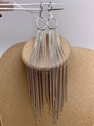 *Серьги Петли Бахрома длинные арт. НС 22-353-3-725 Вес 10,68 г