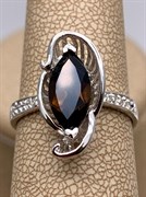 *КОЛЬЦО р.18 Раухтопаз Дымчатый Кварц арт. R00634-355, (вес 3,73 г)