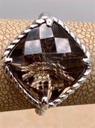 *КОЛЬЦО р.17,5 Раухтопаз Дымчатый Кварц арт. R00485-214, (вес 3,86 г)