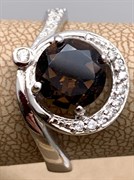*КОЛЬЦО р.17,5 Раухтопаз Дымчатый Кварц арт. R00007-745, (вес 4,43 г)