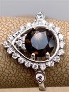*Кольцо р.18 Дымчатый Кварц арт. R00325-223 Вес 2,98 г