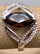 *Кольцо р.17,5 Раухтопаз Дымчатый Кварц арт. R00612-475 вес 3,2 г