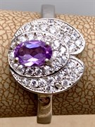 *КОЛЬЦО р.18 Аметист арт. R00385-687, (вес 3,46 г)