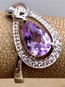*КОЛЬЦО р.18 Аметист арт. R00309-047, (вес 4,22 г)