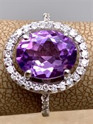 *КОЛЬЦО р.17,5 Аметист арт. R00389-827, (вес 3,58 г)