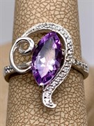 *КОЛЬЦО р.17 Аметист арт. R00315-406, (вес 3,73 г)