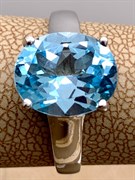 *КОЛЬЦО р.18 Голубой Топаз арт. R00366-255, (вес 3,53 г)
