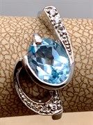 *Кольцо р.17 Голубой Топаз арт. R00026-895 вес 2,92 г