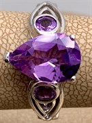 *Кольцо р.18 Аметист арт. R00219-817, (вес 4,17 г)