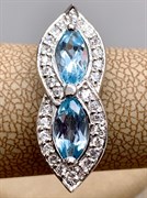 *Кольцо р.17,5 Голубой Топаз арт. R00451-512 Вес 3,69 г