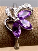 *КОЛЬЦО р.17 Аметист арт. R00628-163, (вес 2,91 г)