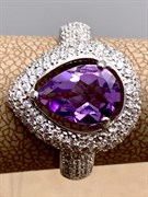 *КОЛЬЦО р.17 Аметист арт. R00633-730, (вес 3,97 г)