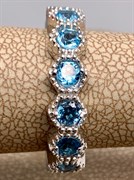 *КОЛЬЦО р.16,5 Голубой Топаз арт. R00203-651, (вес 4,88 г)