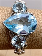 *КОЛЬЦО р.17 Голубой Топаз арт. R00214-870, (вес 4,17 г)
