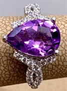 *КОЛЬЦО р.16,5 Аметист арт. R00105-093, (вес около 3,52 г)