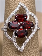 *Кольцо р.18 Гранат арт. R00372-295, (вес 4,49 г)