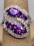 *Кольцо р.17,5 Аметист арт. R00099-305, (вес 4,5 г)