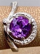*КОЛЬЦО р.17,5 Аметист арт. R00007-057, (вес около 4,53 г)