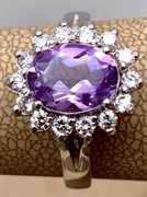 *КОЛЬЦО р.18 Аметист арт. R00037-612, (вес около 5,39 г)