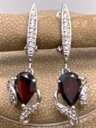 *СЕРЬГИ Гранат арт. E00004-823, (вес 4,85 г)