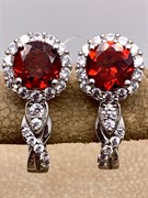 *СЕРЬГИ Гранат арт. E00508-117, (вес 4,2 г)
