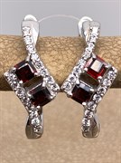 *СЕРЬГИ Гранат арт. E00405-621, (вес 4,19 г)