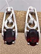 *СЕРЬГИ Гранат арт. E00018-627, (вес 3,88 г)