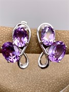 *Серьги Аметист арт. E00031-812 Вес 4,75 г