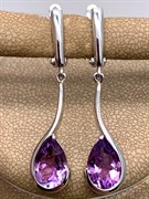 *СЕРЬГИ Аметист арт. E00029-828, (вес 6,04 г)