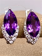 *Серьги Аметист арт. E00088-682 Вес 4,97 г