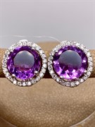 *СЕРЬГИ Аметист арт. E00043-347, (вес 6,65 г)
