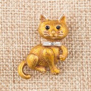 Брошь "Кошка" Эмаль арт. 048751