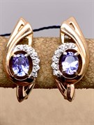 *Серьги Танзанит арт. 02-2423/00ТЗ-06-478 вес 2,3 г