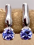 *Серьги Танзанит арт. 02-1159/00ТЗ-00-256 вес 2,03 г