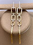 *Серьги Белый Бр цв Лимонное арт. 24011-300-611 (вес 5,11 г)