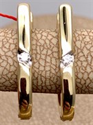 *Серьги Белый Бр цв Лимонное арт. 23676-300-307 (вес 2,22 г)