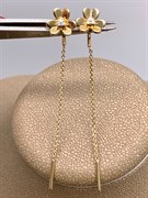 *Серьги Продевки Белый Бр цв Лимонное арт. 24257-300-423 (вес 1,92 г)