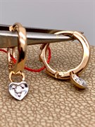 *Серьги Конго Белый Бр цв Красное арт. 23972-100-689 (вес 1,26 г)