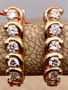 *Серьги Белый Бр цв Красное арт. 21226-100-612 (вес 2,63 г)