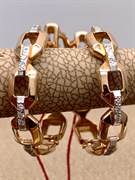 *Серьги Конго цв Красное арт. 24013-100-652 (вес 5,09 г)