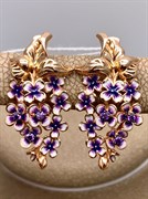 *Серьги Фианит, Эмаль цв Красное арт. 02-3885-00-404-1110-48-089 (вес 4,29 г)