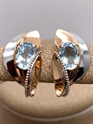 *Серьги Топаз цв Красное и Белое арт. 02-4038-00-201-1111-46-143 (вес 3,33 г)