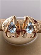 *Серьги Топаз цв Красное арт. 02-3837-00-201-1110-46-538 (вес 3,94 г)
