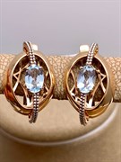 *Серьги Топаз цв Красное арт. 02-4146-01-201-1110-57-735 (вес 3,63 г)