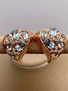*Серьги Топаз, Фианит цв Красное арт. 02-3763-00-207-1110-46-769 (вес 5,7 г)