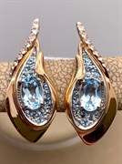 *Серьги Топаз цв Красное арт. 02-4168-00-201-1110-46-176 (вес 4,49 г)