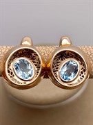 *Серьги Топаз цв Красное арт. 02-4055-00-201-1110-57-427 (вес 4,24 г)