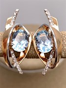 *Серьги Топаз цв Красное арт. 02-4476-00-201-1110-57-498 (вес 5,33 г)